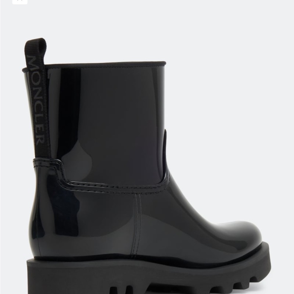 Moncler Shiny Black Ginette rain boots - Picture 3 of 8